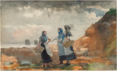 Drie vissersmeisjes door Winslow Homer